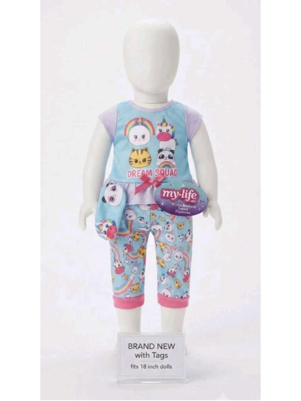 My Life As Doll Clothes Pajamas Dream Squad Unicorn 18" Doll Outfit New Tags